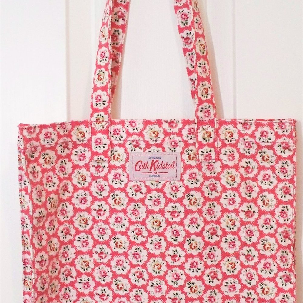 Original Cath Kidston Canvas Tote Book Bag "Provence Rose" Print